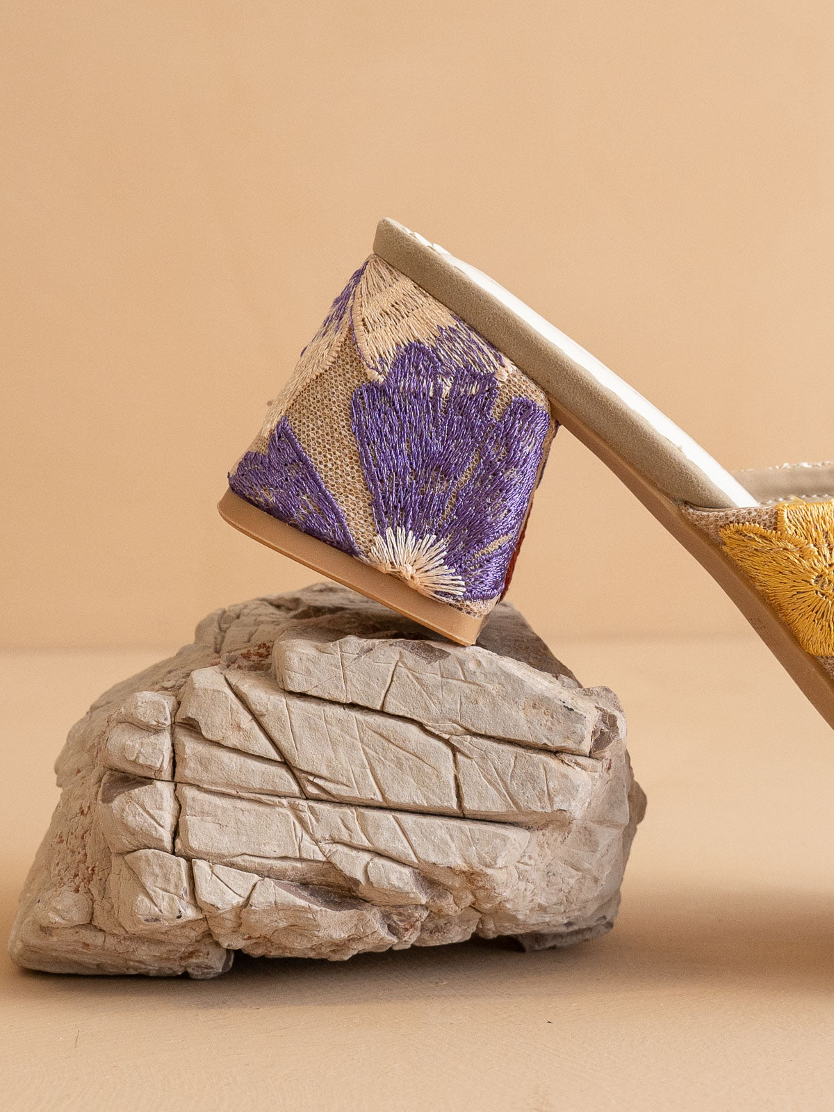 The Emerald | Floral Double Bow Peep Hole Sandal