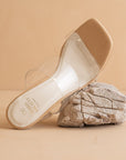 The Emma | Clear Invisible Block Heel