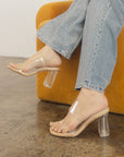 The Emma | Clear Invisible Block Heel