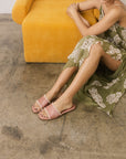 The Emmie | Rose Border Stitch Sandals