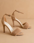 The Hadley | Almond Feather Heels