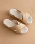The Fresno | Natural Raffia Platform Sandal