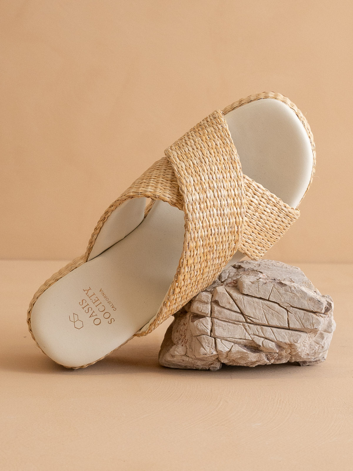 The Fresno | Natural Raffia Platform Sandal
