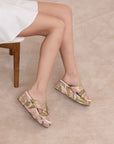 The Fresno | Rose Garden Raffia Platform Sandal