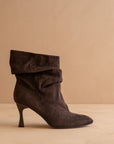 The Gina | Coffee Slouch Heel Bootie