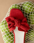 The Ginny | Cherry Textured Bow Slide