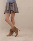 The Gina | Latte Slouch Heel Bootie