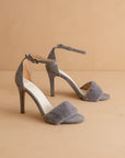 The Hadley | Grey Feather Heels