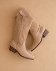 The Harrison | Almond Premium Faux Leather Slouch Western Boot