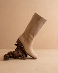 The Harrison | Almond Premium Faux Leather Slouch Western Boot