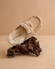 The Hayden | Almond Fur Lined Mule Loafer