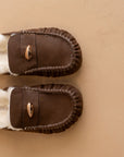 The Hayden | Coffee Fur Lined Mule Loafer