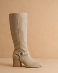 The Hollie | Taupe Knee High Bucket Boot