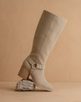 The Hollie | Taupe Knee High Bucket Boot