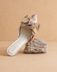 The Jane | Floral Pointed Toe Bow Accent Kitten Heel