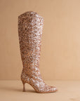 The Jewel | Rose Gold Knee High Sequin Boot