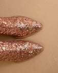 The Jewel | Rose Gold Knee High Sequin Boot