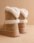 The Jobie | Almond Fur Platform Mini Boot