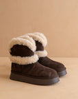 The Jobie | Coffee Fur Platform Mini Boot