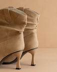 The Jolene | Khaki Kitten Heeled Western Boot