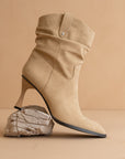The Jolene | Khaki Kitten Heeled Western Boot