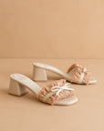 The Julissa | Apricot Romantic Low Heel Sandal
