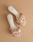 The Julissa | Apricot Romantic Low Heel Sandal