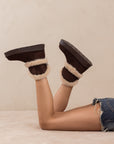 The Jobie | Coffee Fur Platform Mini Boot