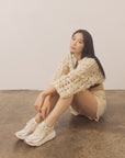 The Kaitlyn | Silver Shooting star sneaker