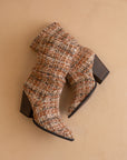 The Letty | Chai Tweed Tweed Slouch Boot