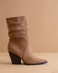 The Letty | Latte Tweed Slouch Boot