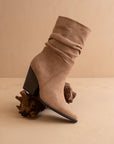 The Letty | Latte Tweed Slouch Boot