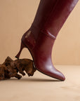 The Lexington | Burgundy Wine Sleek Pointed Toe Knee High Boot