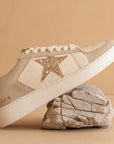 The Liberty | Beige Glitter Star Sneaker