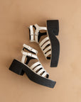 The Lindsey | White Rubber Platform Gladiator Sandal