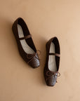 The Logan | Coffee Woven Ballet Flat