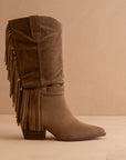 The Louise | Brown Fringe Western Boot