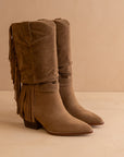 The Louise | Brown Fringe Western Boot