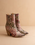 The Lydia | Mauve Tapestry Suede Pointed Toe Western Bootie
