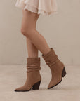 The Letty | Latte Tweed Slouch Boot