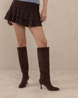 The Lexington | Coffee Sleek Pointed Toe Knee High Boot