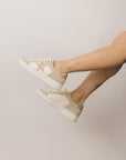 The Liberty | Beige Glitter Star Sneaker