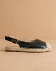 The Massa | Black Ballet Inspired Espadrille Flat