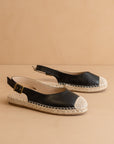 The Massa | Black Ballet Inspired Espadrille Flat