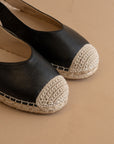 The Massa | Black Ballet Inspired Espadrille Flat