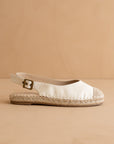 The Massa | White Ballet Inspired Espadrille Flat