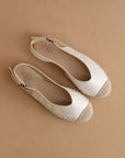 The Massa | White Ballet Inspired Espadrille Flat