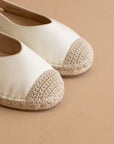 The Massa | White Ballet Inspired Espadrille Flat