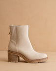 The Megan | Light Grey Lug Chelsea Bootie