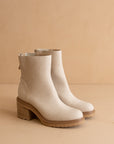 The Megan | Light Grey Lug Chelsea Bootie
